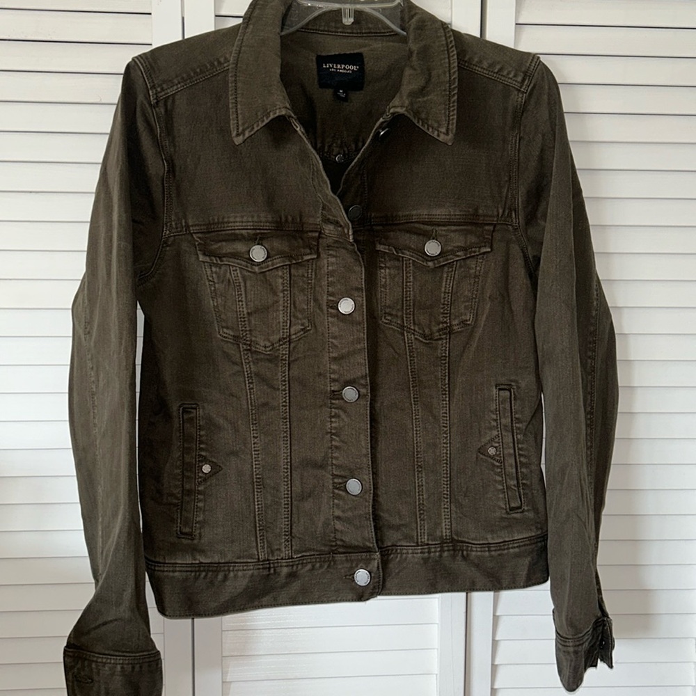 Liverpool olive jean jacket